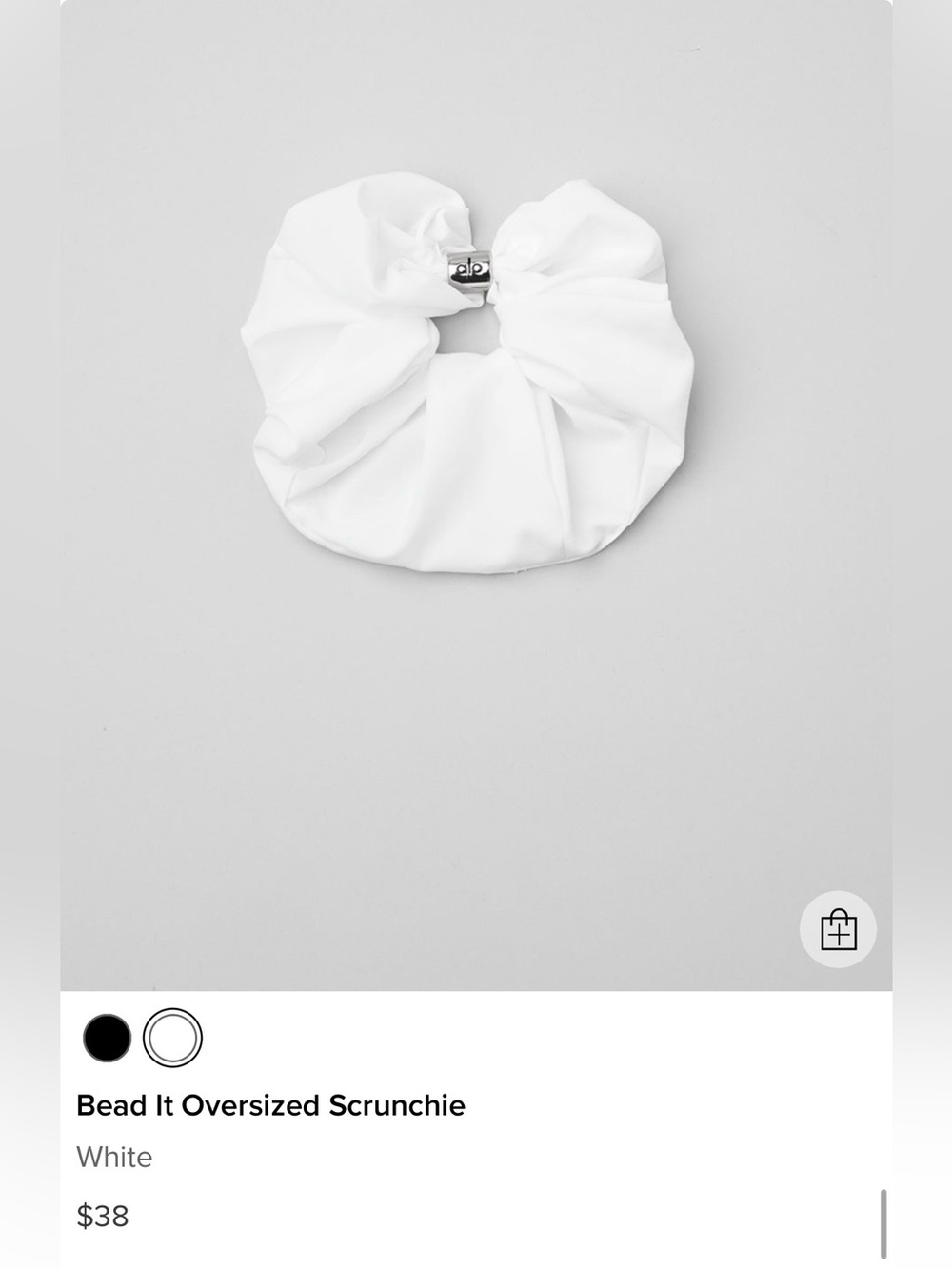 ALO Yoga Bead It Oversized Scrunchie - White